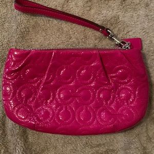 Coach patent leather wristlet